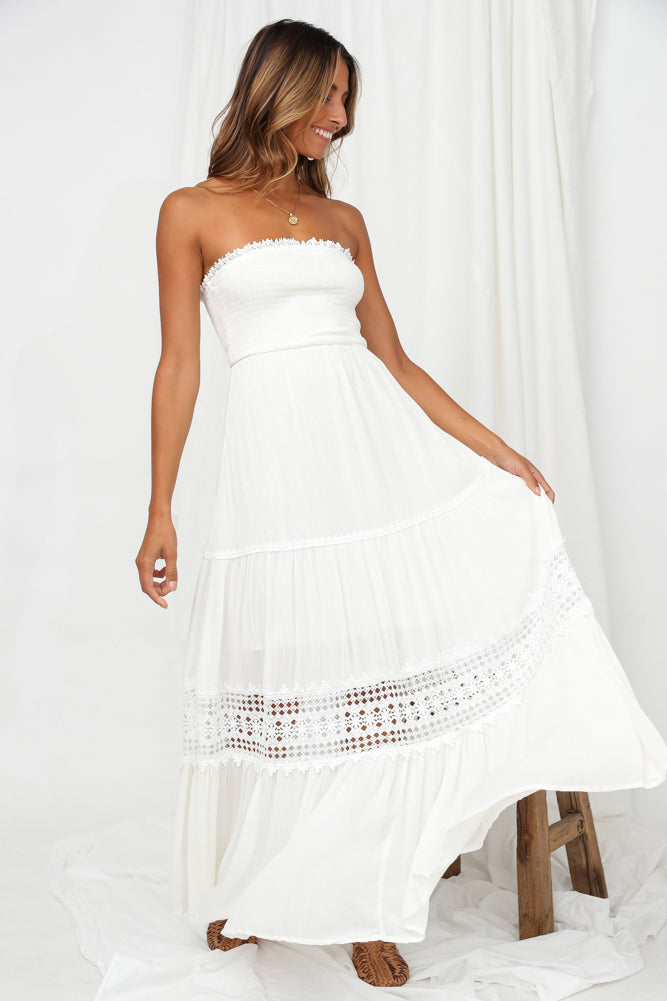 Agatha Maxi Dress White-Seaa Fashion