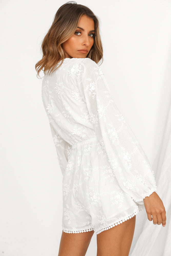 Delighted Romper White-Seaa Fashion