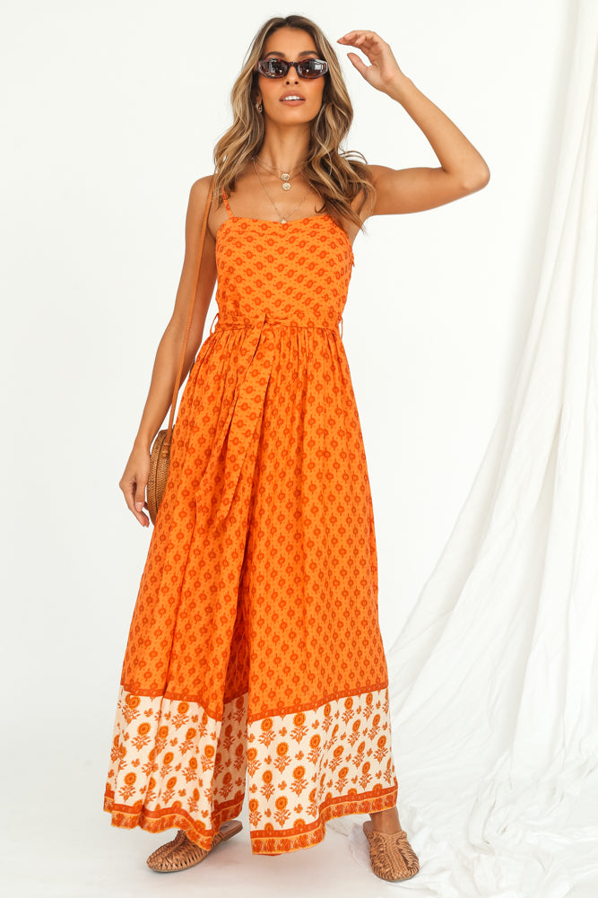 Grateful Jumpsuit Orange-Seaa Fashion