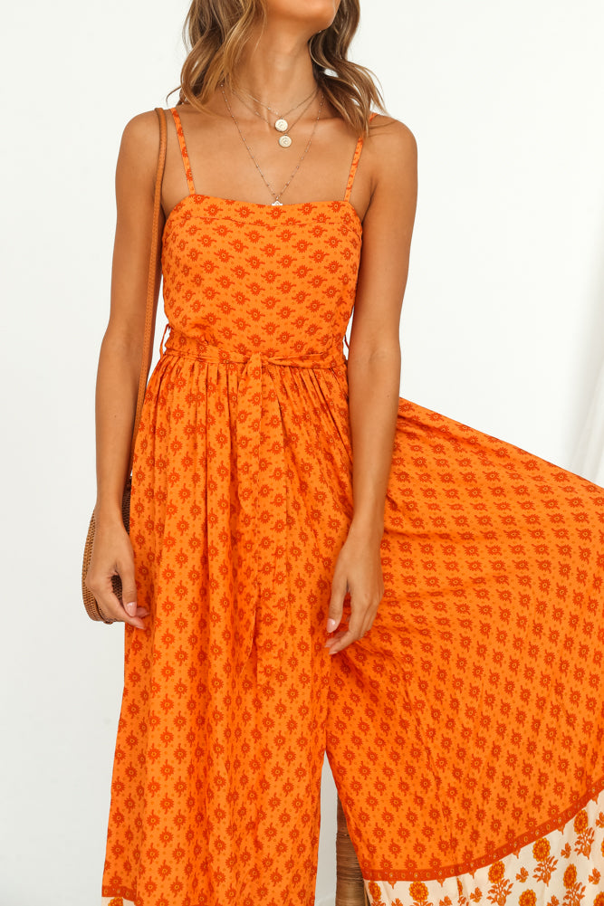 Grateful Jumpsuit Orange-Seaa Fashion