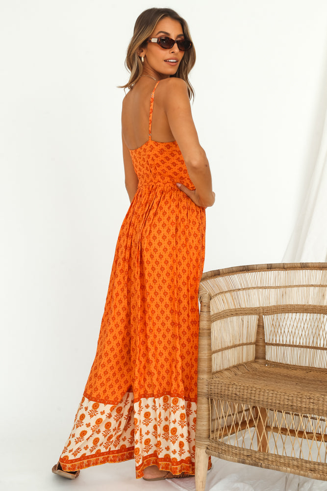 Grateful Jumpsuit Orange-Seaa Fashion