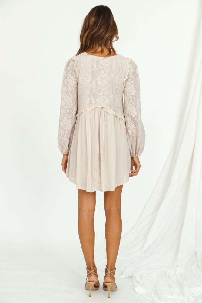 Fancy Evening Dress Nude-Seaa Fashion