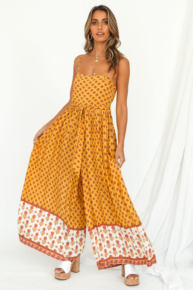 Grateful Jumpsuit Yellow-Seaa Fashion