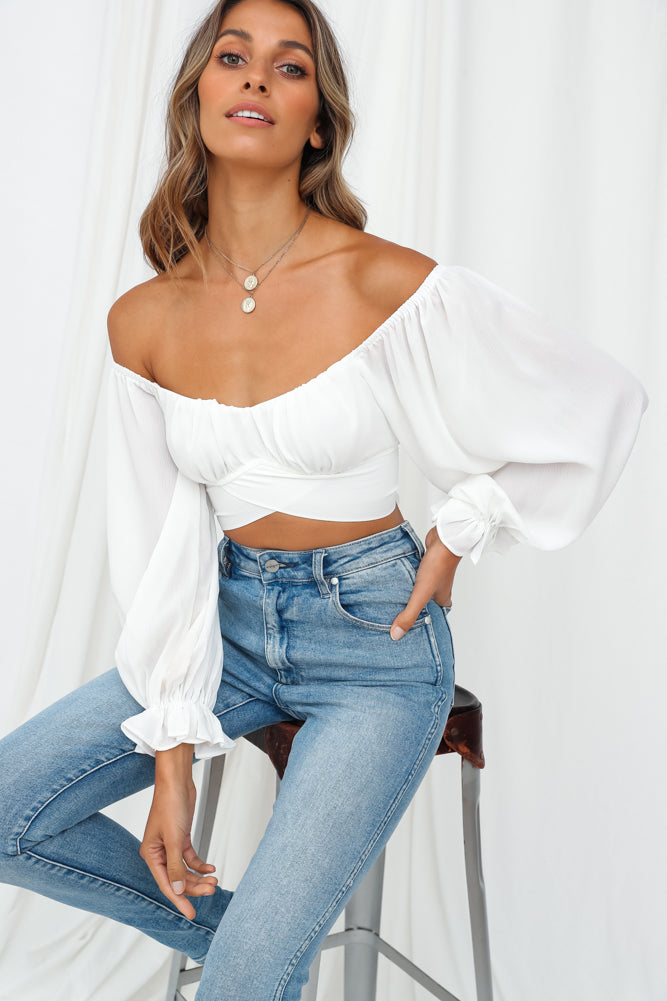 Cabriole Crop Top White-Seaa Fashion