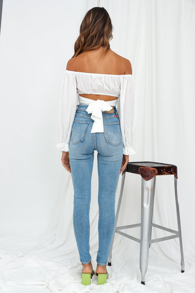 Cabriole Crop Top White-Seaa Fashion
