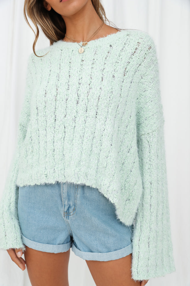 Tread Softly Knit Sage-Seaa Fashion