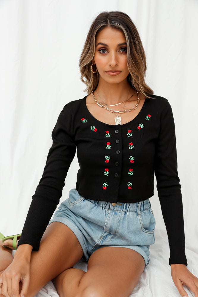 Riding Shotgun Knit Black-Seaa Fashion