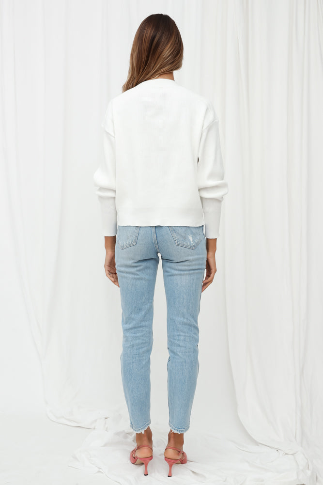 Sleep Mode On Knit White-Seaa Fashion
