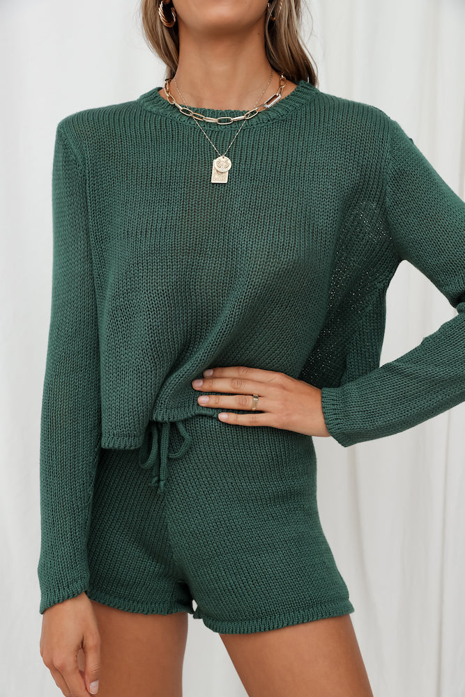 Niagara Falls Knit Set Forest Green-Seaa Fashion