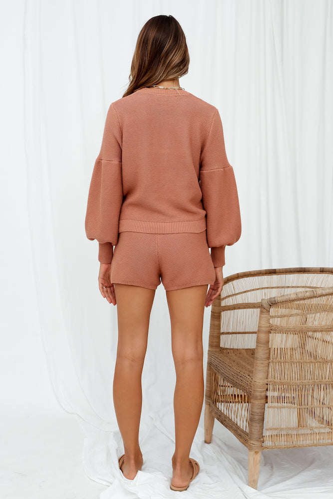 Live Your Life Shorts Tan-Seaa Fashion