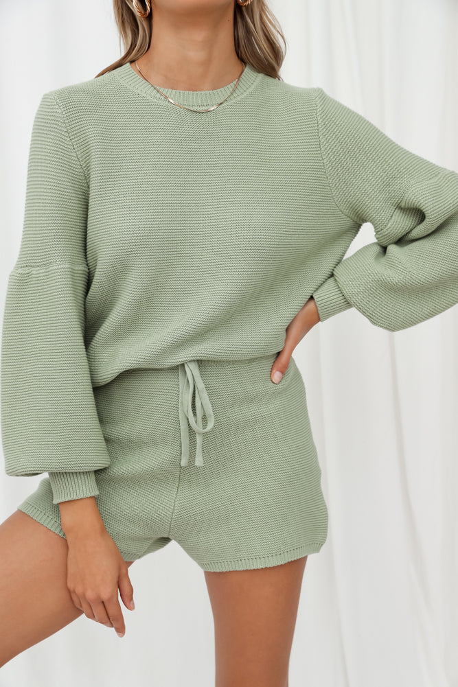 Live Your Life Shorts Sage-Seaa Fashion