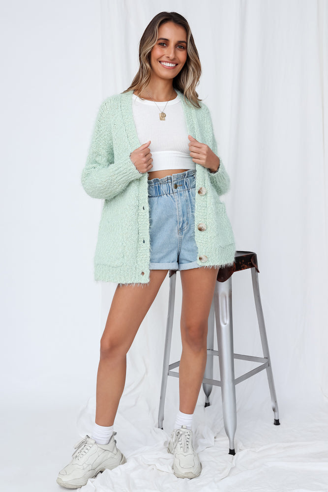 Roman Towns Knit Cardigan Mint-Seaa Fashion