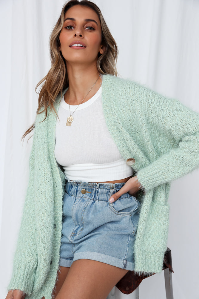 Roman Towns Knit Cardigan Mint-Seaa Fashion