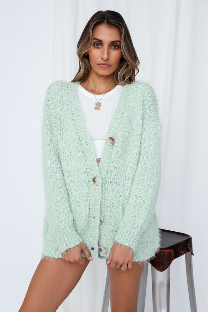 Roman Towns Knit Cardigan Mint-Seaa Fashion