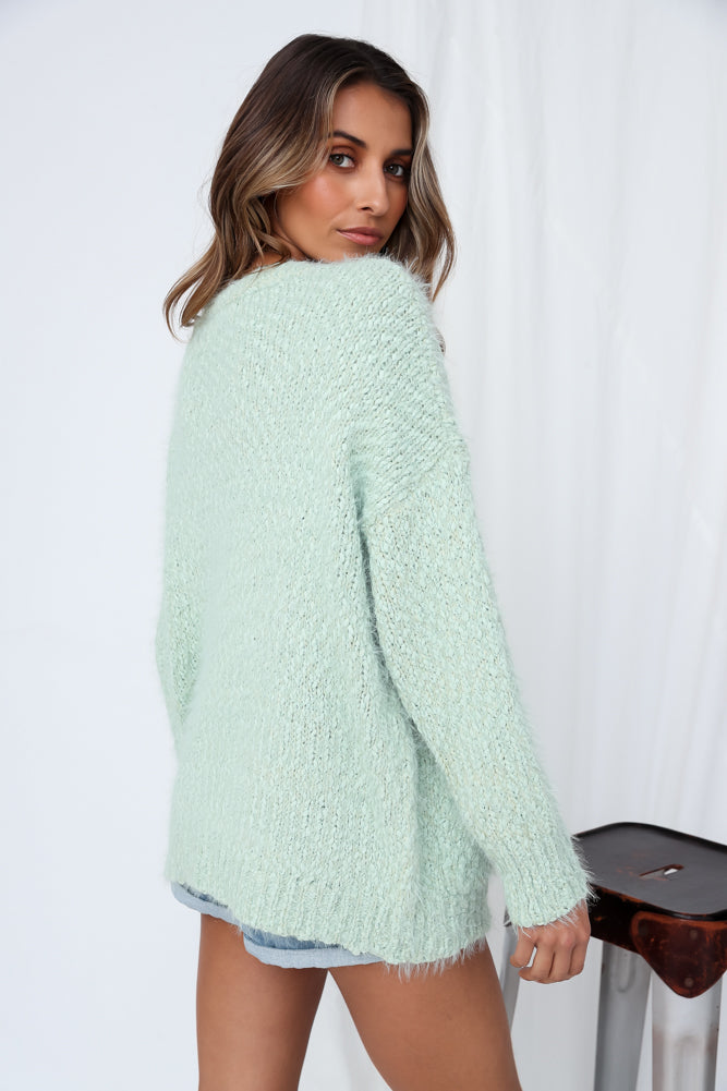 Roman Towns Knit Cardigan Mint-Seaa Fashion