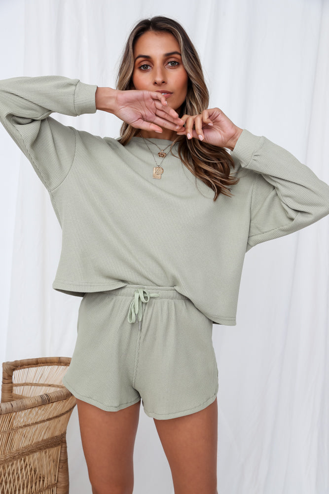 Jessora Shorts Green-Seaa Fashion