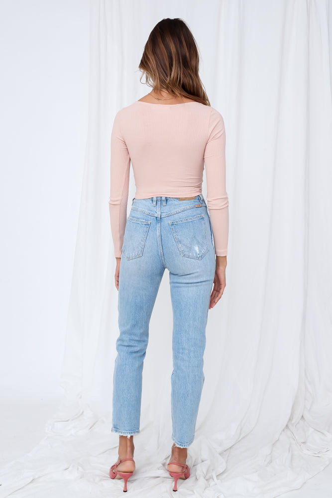 Flavia Crop Top Blush-Seaa Fashion