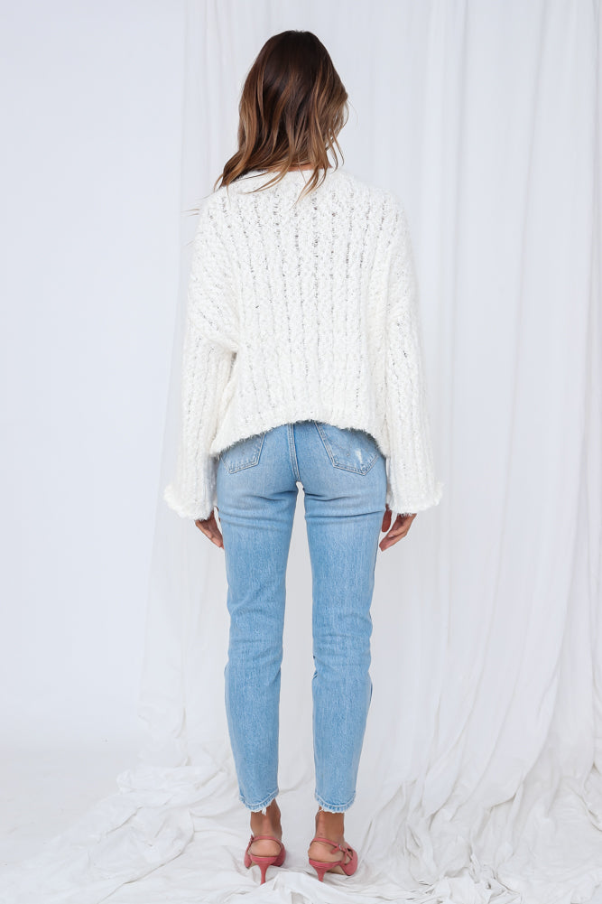 Tread Softly Knit Ivory-Seaa Fashion