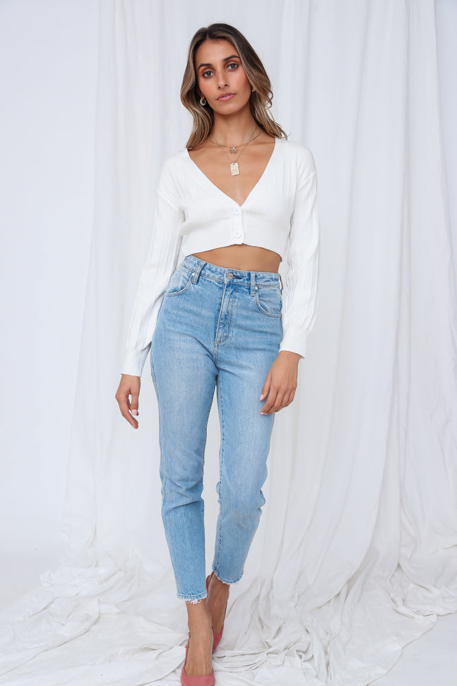 Wish You Adieu Knit Cardigan White-Seaa Fashion