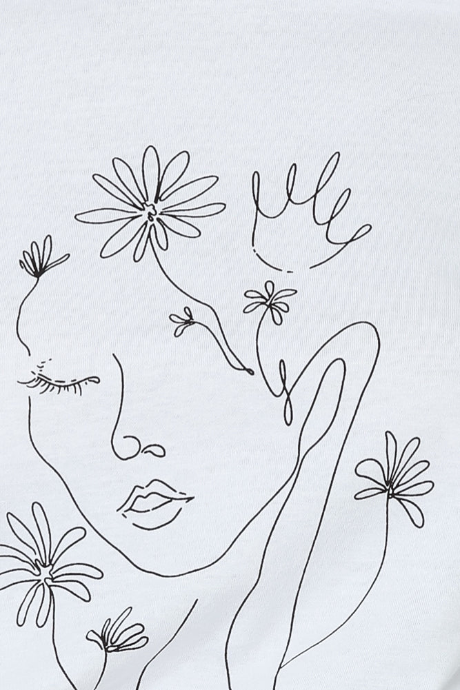 HELLO MOLLY Kiss Roster Tee White-Seaa Fashion