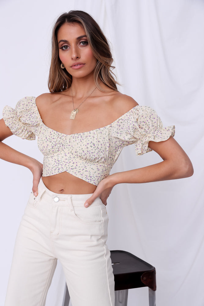 Wishing Wells Crop Top Citrus-Seaa Fashion