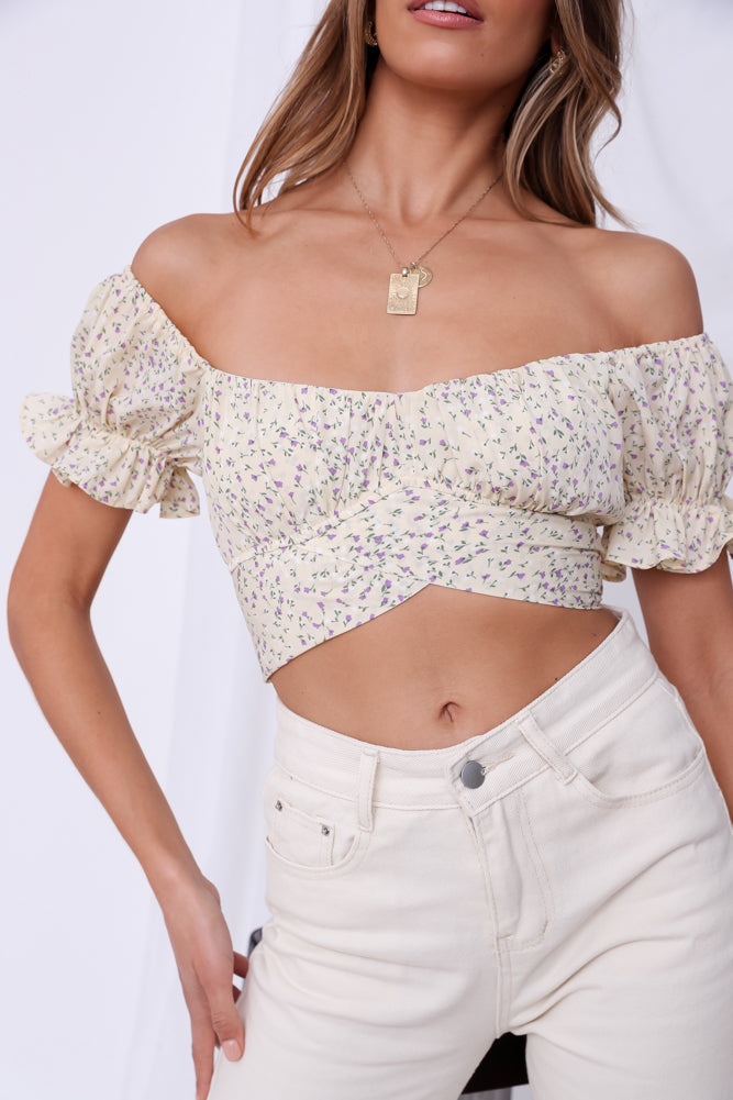 Wishing Wells Crop Top Citrus-Seaa Fashion