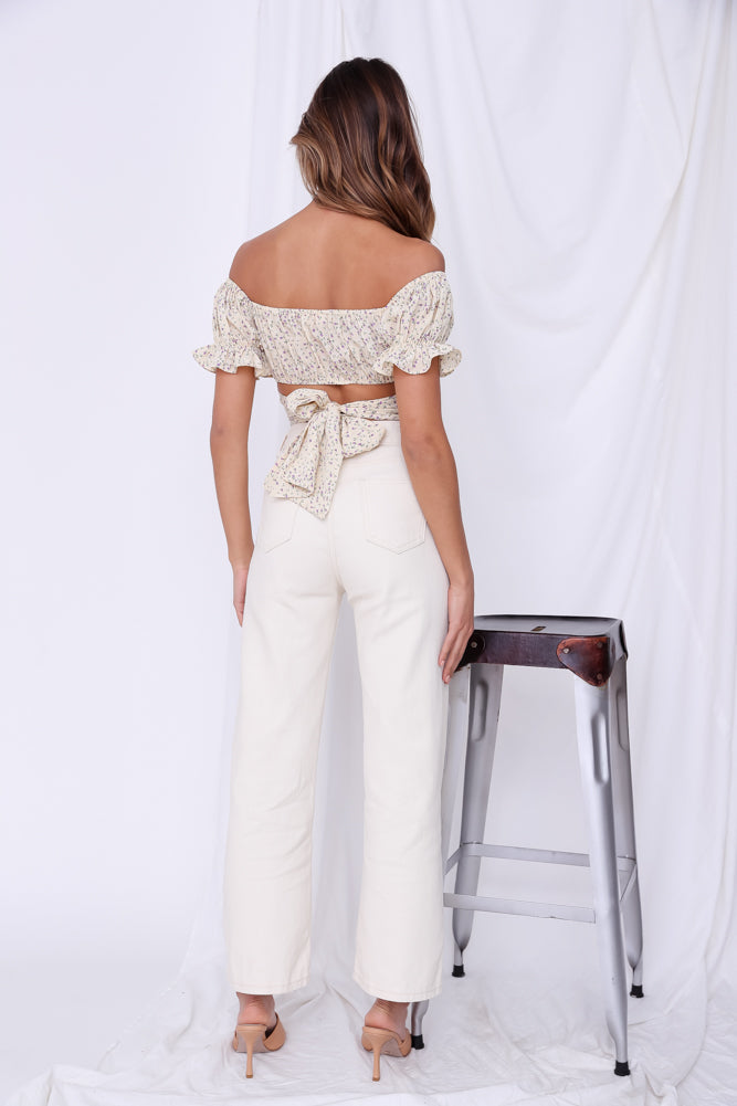 Wishing Wells Crop Top Citrus-Seaa Fashion