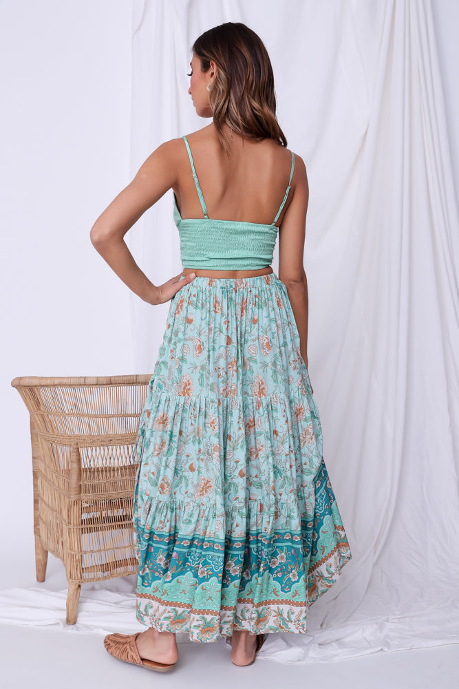 Kore Maxi Skirt Aqua-Seaa Fashion