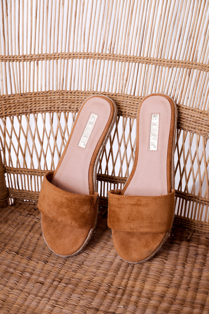 BILLINI Karis Slide Light Tan Suede-Seaa Fashion