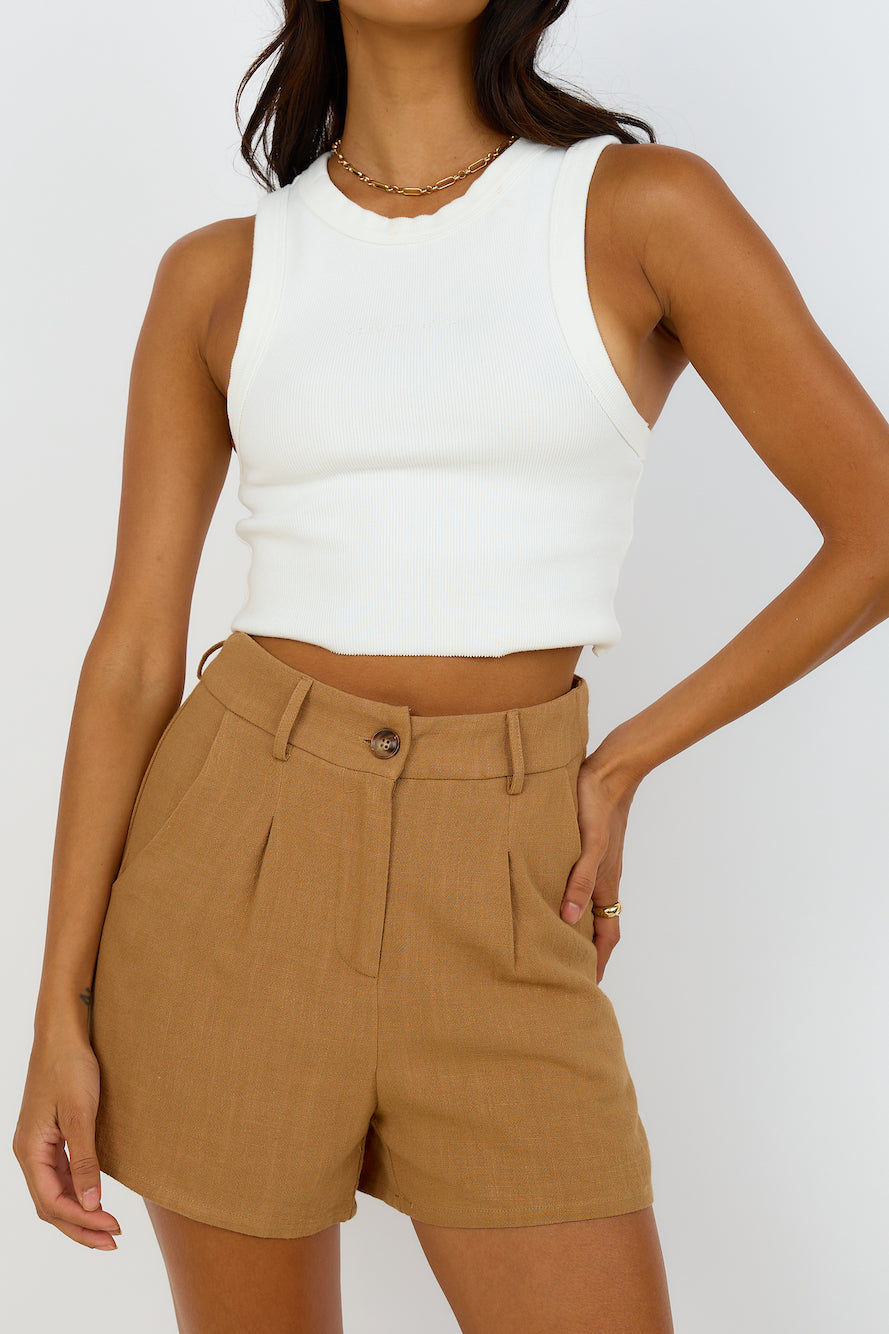 ABRAND A Heather Singlet White Sand-Seaa Fashion