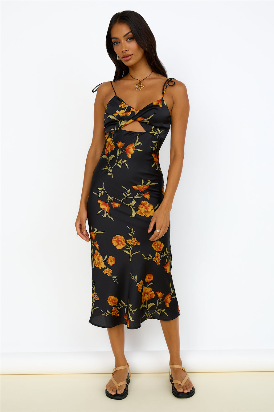 HELLO MOLLY Fool Me Once Midi Dress Black-Seaa Fashion