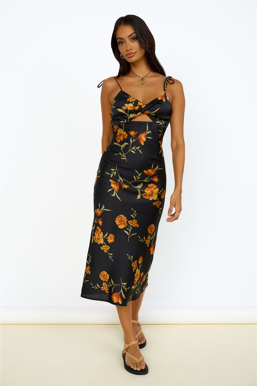 HELLO MOLLY Fool Me Once Midi Dress Black-Seaa Fashion