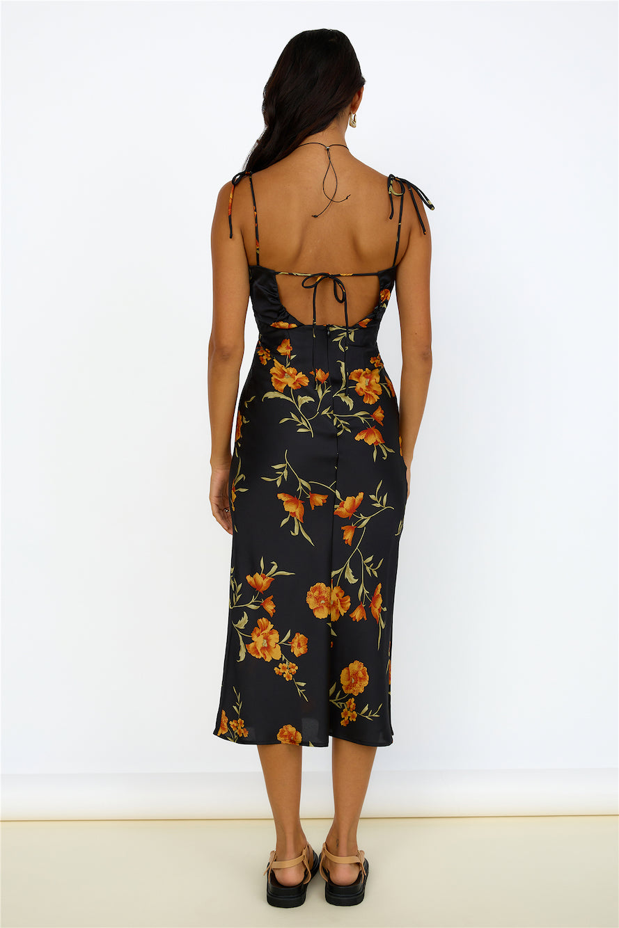 HELLO MOLLY Fool Me Once Midi Dress Black-Seaa Fashion