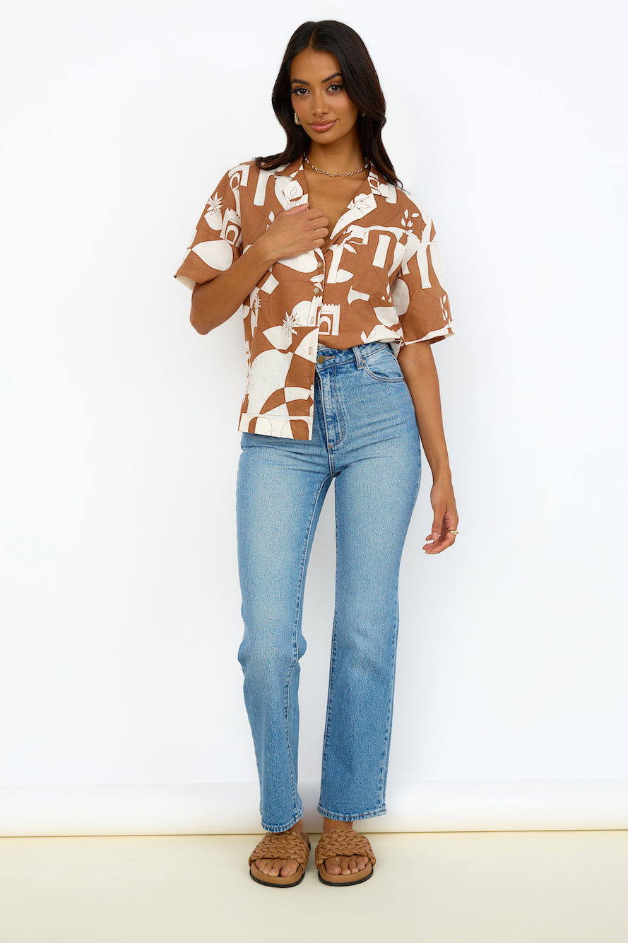 ROLLA'S Original High Rise Straight Jean Brad Blue-Seaa Fashion