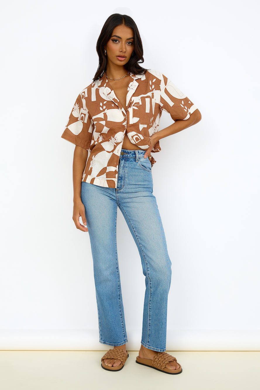 ROLLA'S Original High Rise Straight Jean Brad Blue-Seaa Fashion