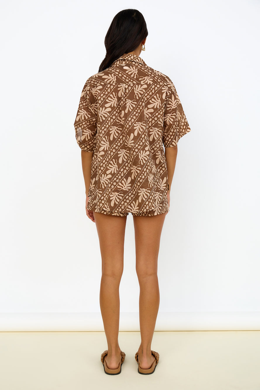 CHARLIE HOLIDAY Cape Shirt Coral-Seaa Fashion
