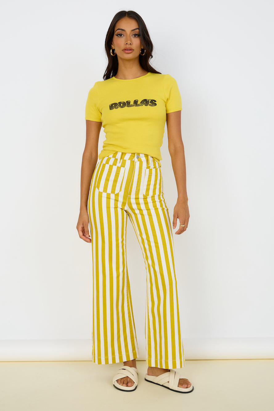 ROLLA's Sailor Jean Florence Stripe Gold-Seaa Fashion