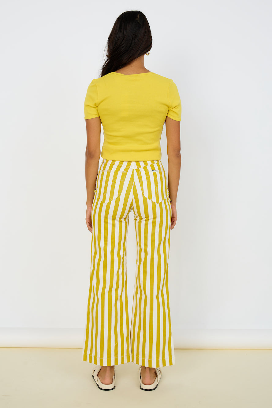 ROLLA's Sailor Jean Florence Stripe Gold-Seaa Fashion