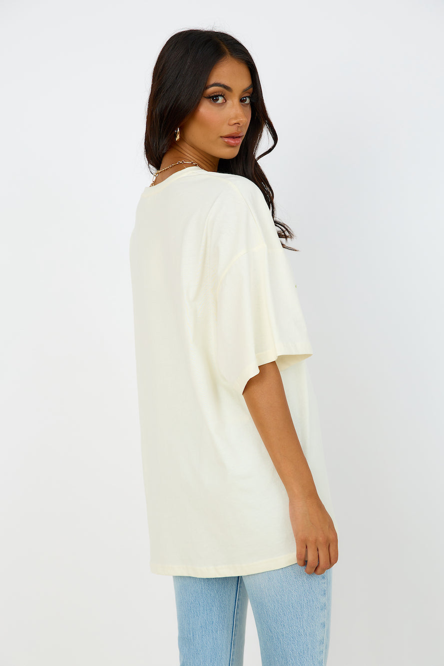 GIRL AND THE SUN Zesty Life Tee Cream-Seaa Fashion