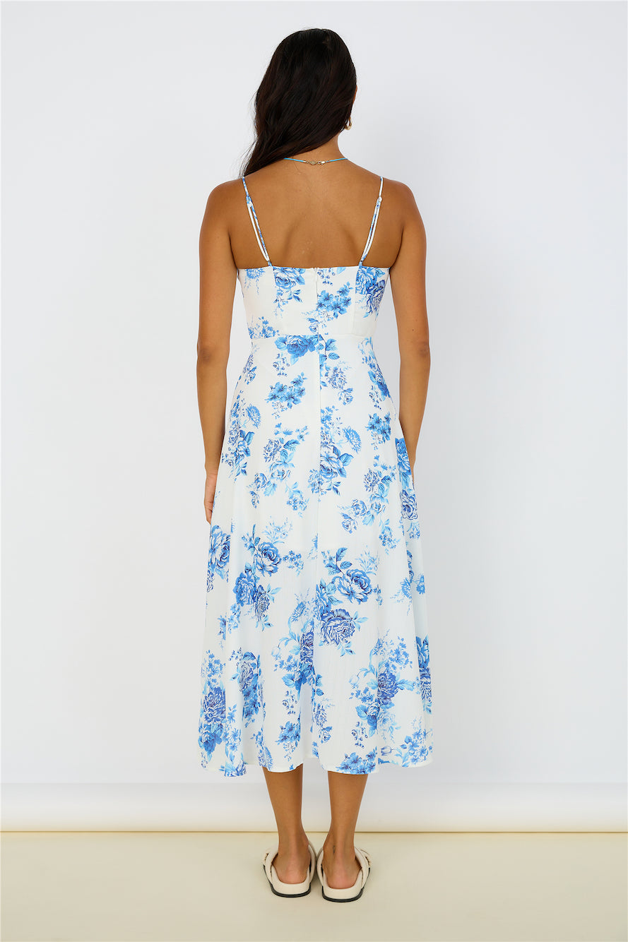 Violet Skies Midi Dress Blue-Seaa Fashion