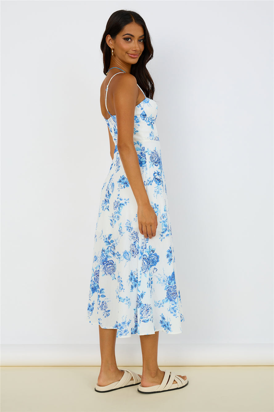 Violet Skies Midi Dress Blue-Seaa Fashion