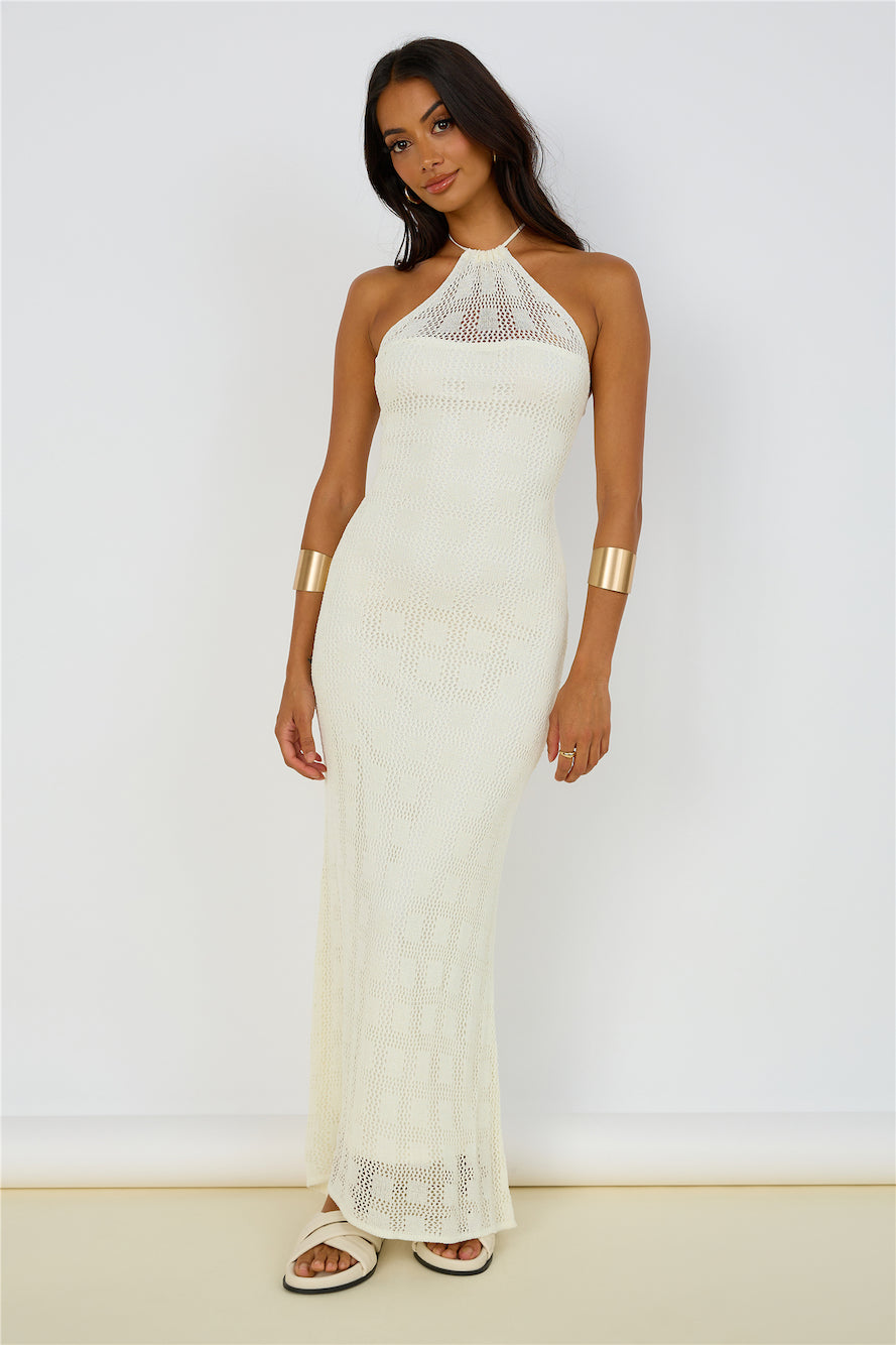 Kombucha Maxi Dress White-Seaa Fashion