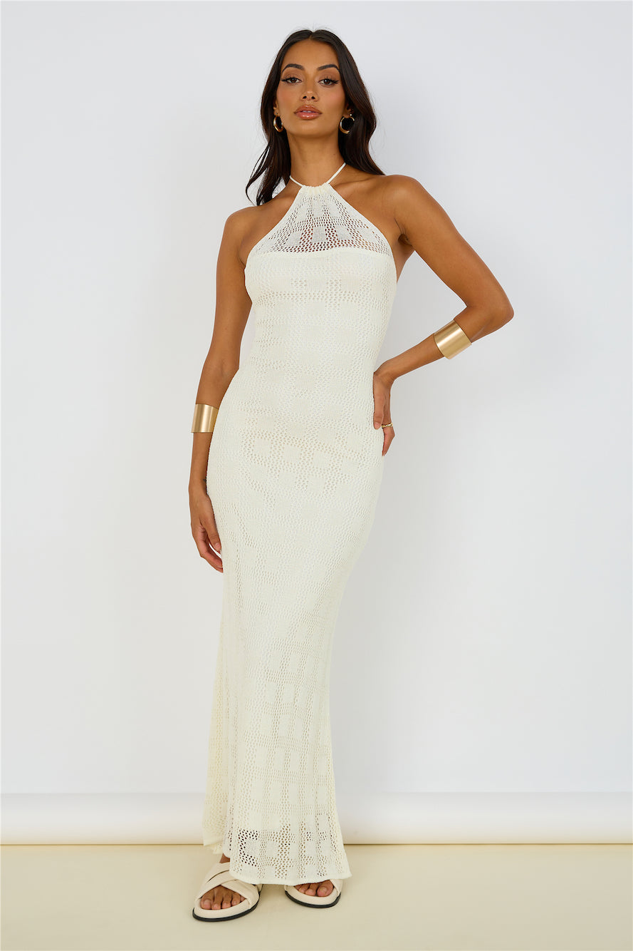 Kombucha Maxi Dress White-Seaa Fashion