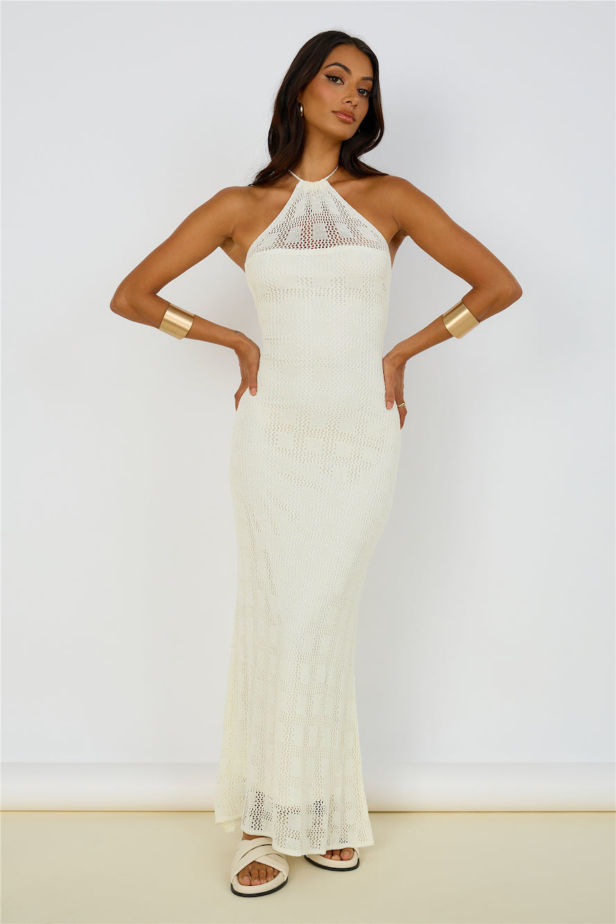 Kombucha Maxi Dress White-Seaa Fashion