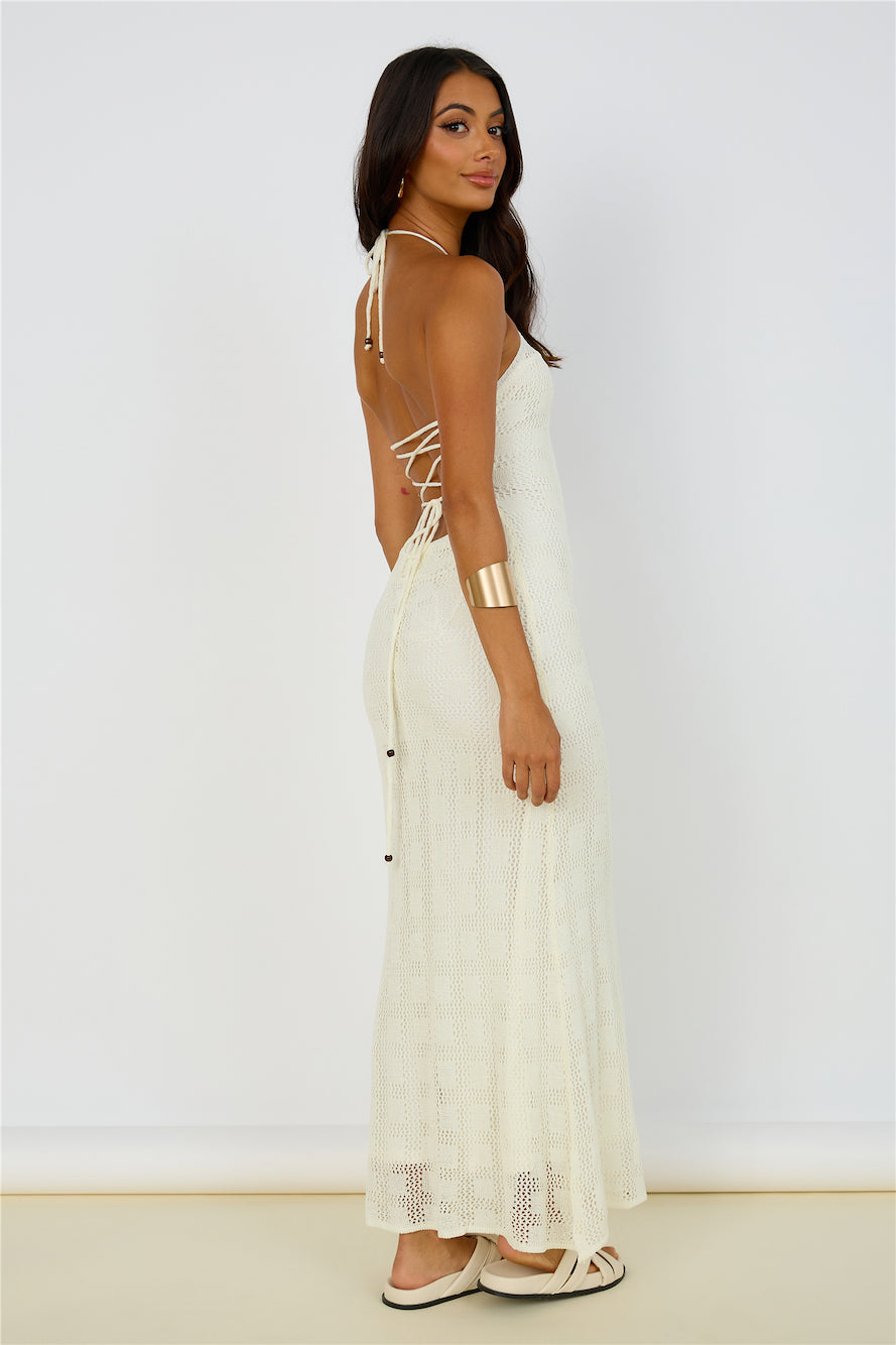 Kombucha Maxi Dress White-Seaa Fashion