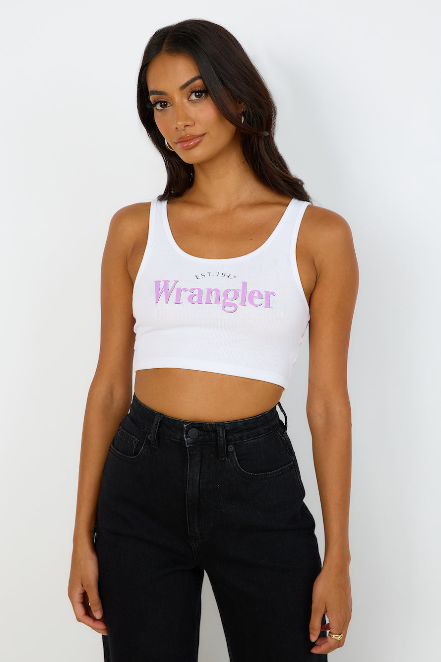 WRANGLER The Reaction Tank White Lilac-Seaa Fashion