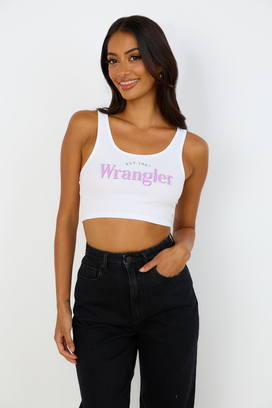 WRANGLER The Reaction Tank White Lilac-Seaa Fashion