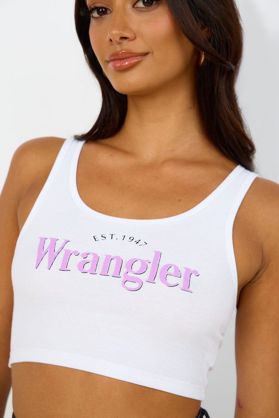 WRANGLER The Reaction Tank White Lilac-Seaa Fashion