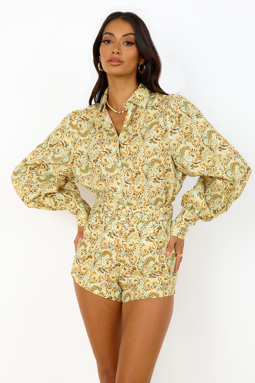 CHARLIE HOLIDAY Harper Shirt Forest Paisly-Seaa Fashion