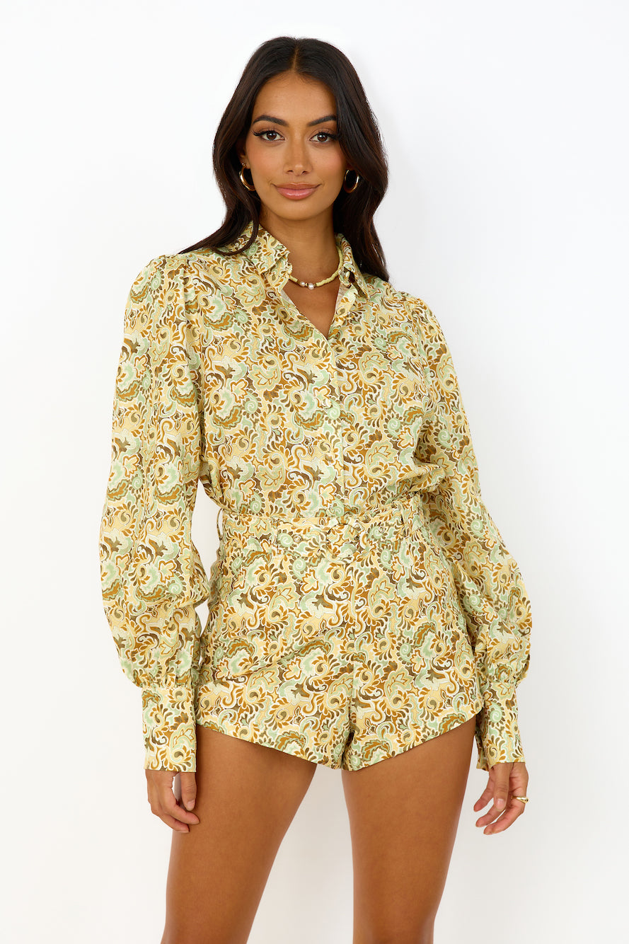 CHARLIE HOLIDAY Harper Shirt Forest Paisly-Seaa Fashion